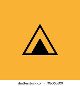 Logo triangle road horizon vector