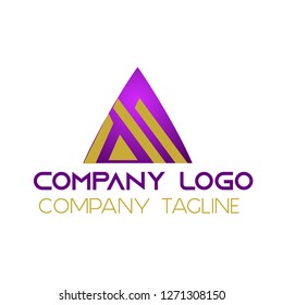 logo triangle - technology and innovation logo element - Vector 
