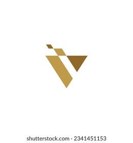 logo triangle technology vector illustration
