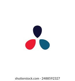 Logo trio unique design with blank background