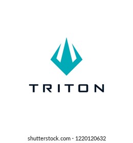 logo triton konsep abstract
