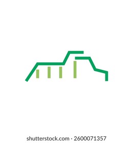 Logo truck line vector design illustration. Trash truck, recycle vector design. 