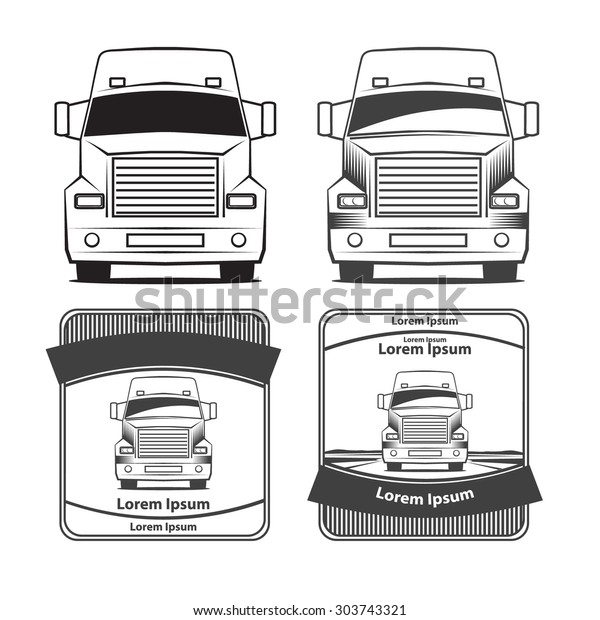 truck design outline logo