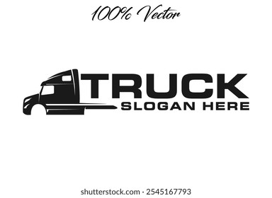  Logo truck and trailer. logo template vector