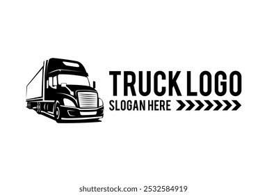 Logo truck and trailer. vector template