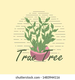  logo true tree . describing the coolness and  greening of the fertile, save trees in the world which is the lungs of the earth