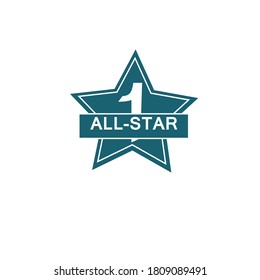 logo tshirt  image star with blue colors