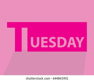 logo tuesday pink vector