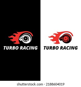 logotipo turbo diseño sencillo y elegante. vector de diseño de logotipo automotor