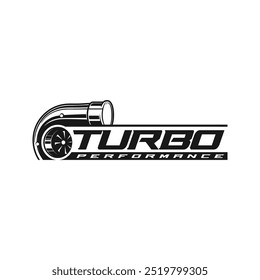 Logo Turbo Performance Vector de Diseños de automoción. Logo de inspiración.