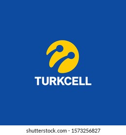 logo turk cell phone design vector blue yellow operator business symbol brand templates template icon icons download pack package digital word sphere super super online wifi net ethernet internet 