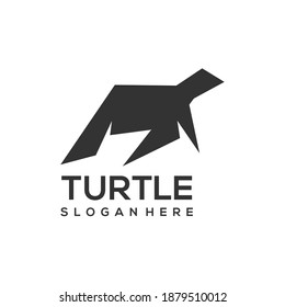 Logo Turtle Sillhouette Vector Design