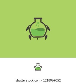 logo turttle whit bottle lab