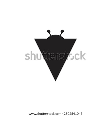 Logo tv or antenna unique design with blank background