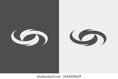 Logo twist with blank background