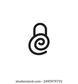 Logo twist spin diseño único con fondo en blanco