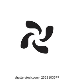 Desenho único quadrado de torção de logotipo com fundo em branco