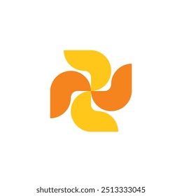 Logo twist yellow unique design with blank background
