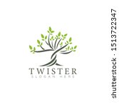 logo twister, with twisted tree vector