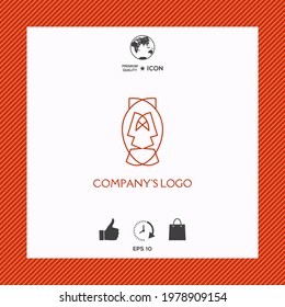 Logo - two faces, two masks - psychotherapy, theater