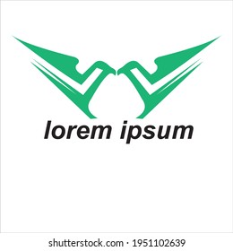 LOGO OF TWO GREEN EAGLE FACINGS