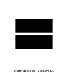 logo of two horizontal stripes. Equal sign in math. minimalist and modern logo template