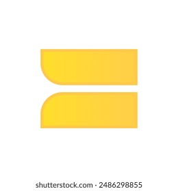 logo of two horizontal stripes. Equal sign in math. minimalist and modern logo template