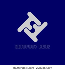 Logo Dos letras F de ida y vuelta y es un ambigrama. Adecuado para todo tipo de negocios.