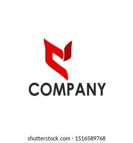 a logo with two shapes that resemble flowers