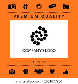 Logo - two spirals, chains of circles - a symbol of interaction, new ideas, development, enlightenment and wisdom.