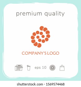 Logo - two spirals, chains of circles - a symbol of interaction, new ideas, development, enlightenment and wisdom.