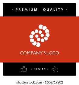 Logo - two spirals, chains of circles - a symbol of interaction, new ideas, development, enlightenment and wisdom.