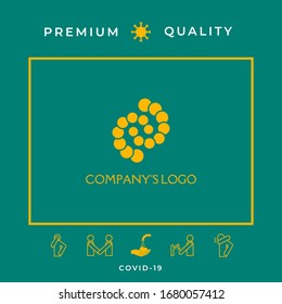 Logo - two spirals, chains of circles - a symbol of interaction, new ideas, development, enlightenment and wisdom.