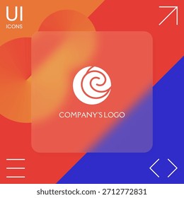 Logo - dos espirales se encuentran asimétricamente en un círculo