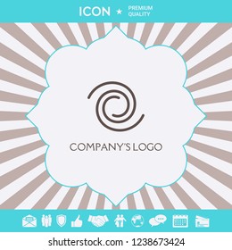 Logo - two spirals - a symbol of interaction, new ideas, development, enlightenment and wisdom.