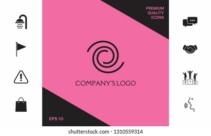 Logo - two spirals - a symbol of interaction, new ideas, development, enlightenment and wisdom.