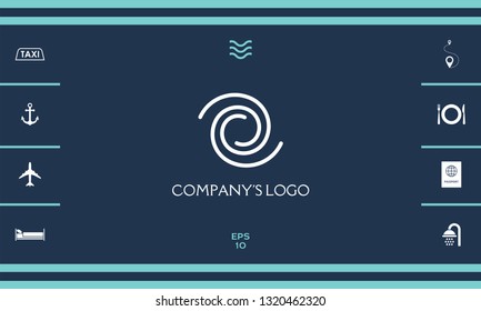 Logo - two spirals - a symbol of interaction, new ideas, development, enlightenment and wisdom.