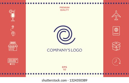 Logo - two spirals - a symbol of interaction, new ideas, development, enlightenment and wisdom.