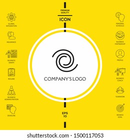 Logo - two spirals - a symbol of interaction, new ideas, development, enlightenment and wisdom.