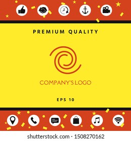 Logo - two spirals - a symbol of interaction, new ideas, development, enlightenment and wisdom.