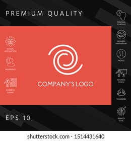 Logo - two spirals - a symbol of interaction, new ideas, development, enlightenment and wisdom.