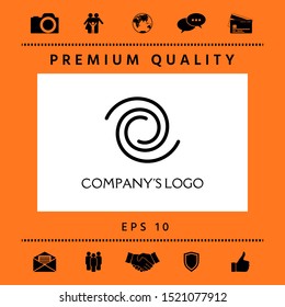 Logo - two spirals - a symbol of interaction, new ideas, development, enlightenment and wisdom.