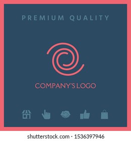 Logo - two spirals - a symbol of interaction, new ideas, development, enlightenment and wisdom.