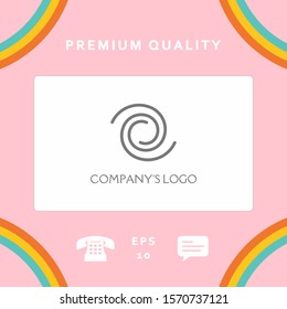 Logo - two spirals - a symbol of interaction, new ideas, development, enlightenment and wisdom.