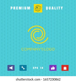 Logo - two spirals - a symbol of interaction, new ideas, development, enlightenment and wisdom.