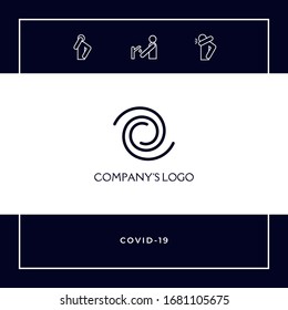 Logo - dos espirales - un símbolo de interacción, nuevas ideas, desarrollo, iluminación y sabiduría.