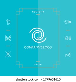 Logo - two spirals - a symbol of interaction, new ideas, development, enlightenment and wisdom.