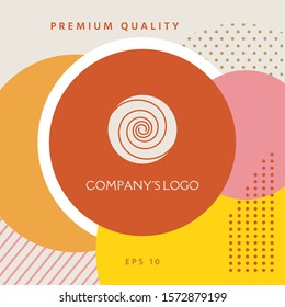 Logo - two thin spirals in a circle - a flower bud - a symbol of interaction, growth, development, enlightenment, beauty and wisdom.