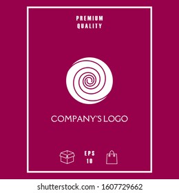 Logo - two thin spirals in a circle - a flower bud - a symbol of interaction, growth, development, enlightenment, beauty and wisdom.