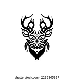 Logo de venados en dos tonos: blanco y negro, con un estilo vectorial.